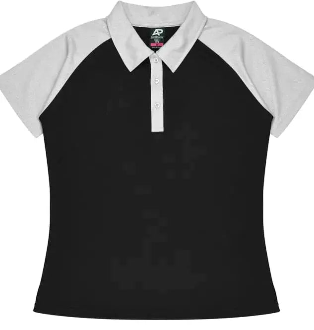 Aussie Pacific Manly Lady Polos 2318  Aussie Pacific BLACK/WHITE 6